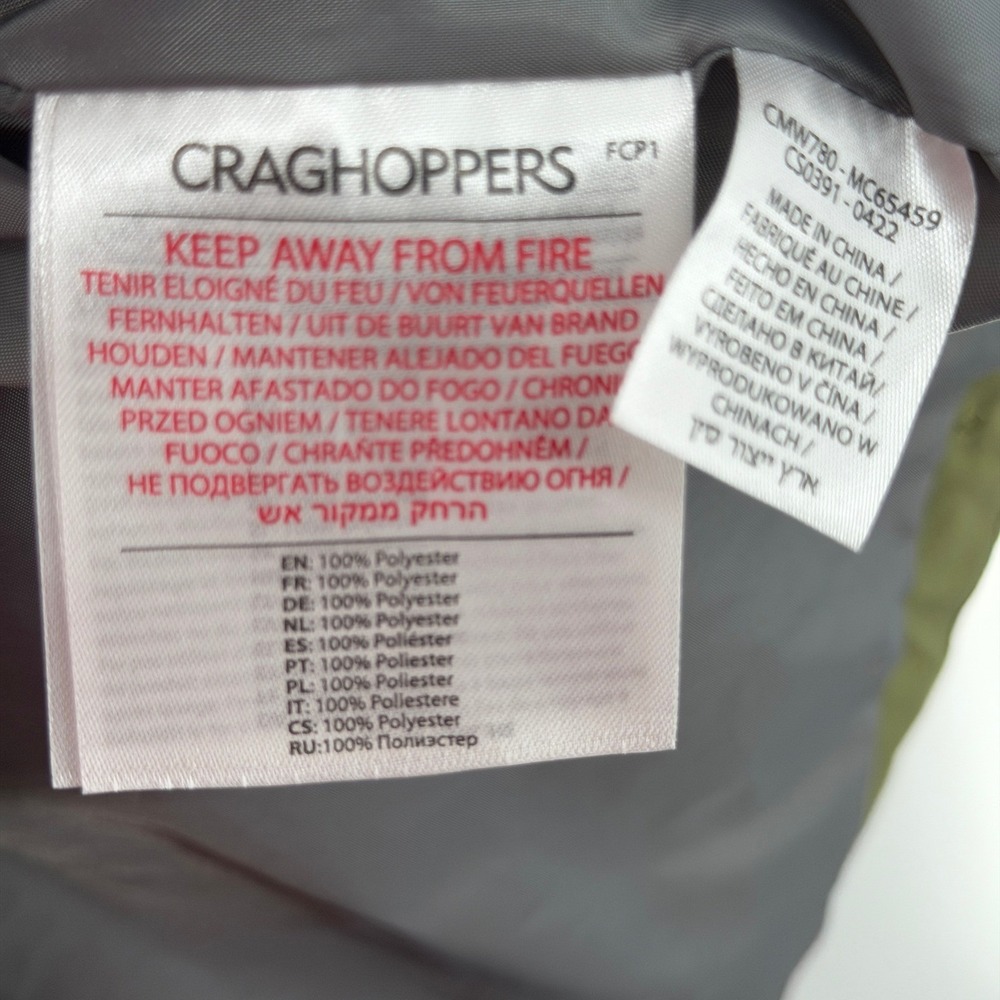 Craghoppers Aquadry Waterproof Windproof Jacket Medium Hooded Stretch Recycled - Picture 8 of 8